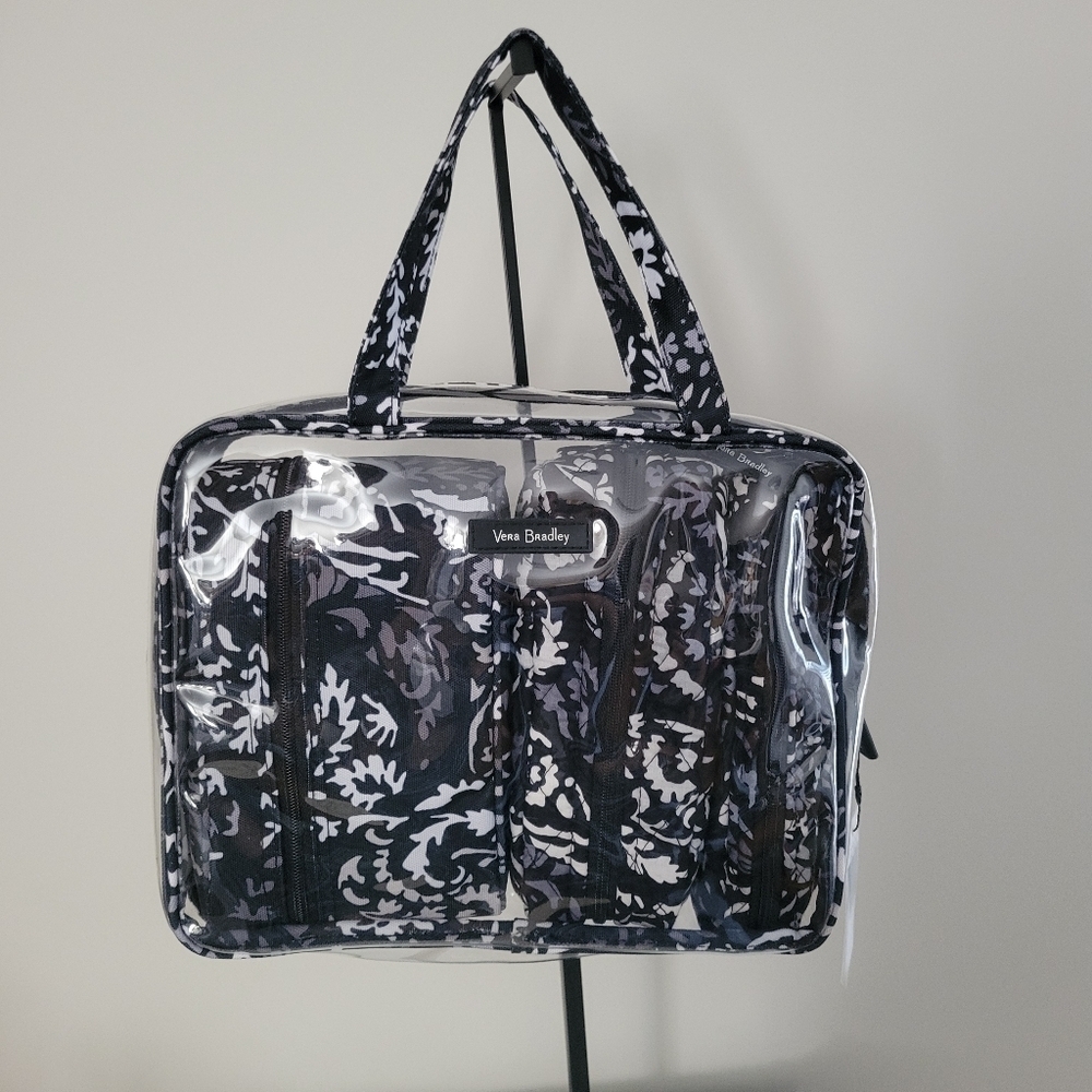 NWT  Vera Bradley 4 pieces Cosmetic Organizer Paisley Noir.